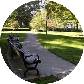 A bench in a Cincinnati park