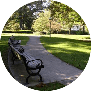 A bench in a Cincinnati park