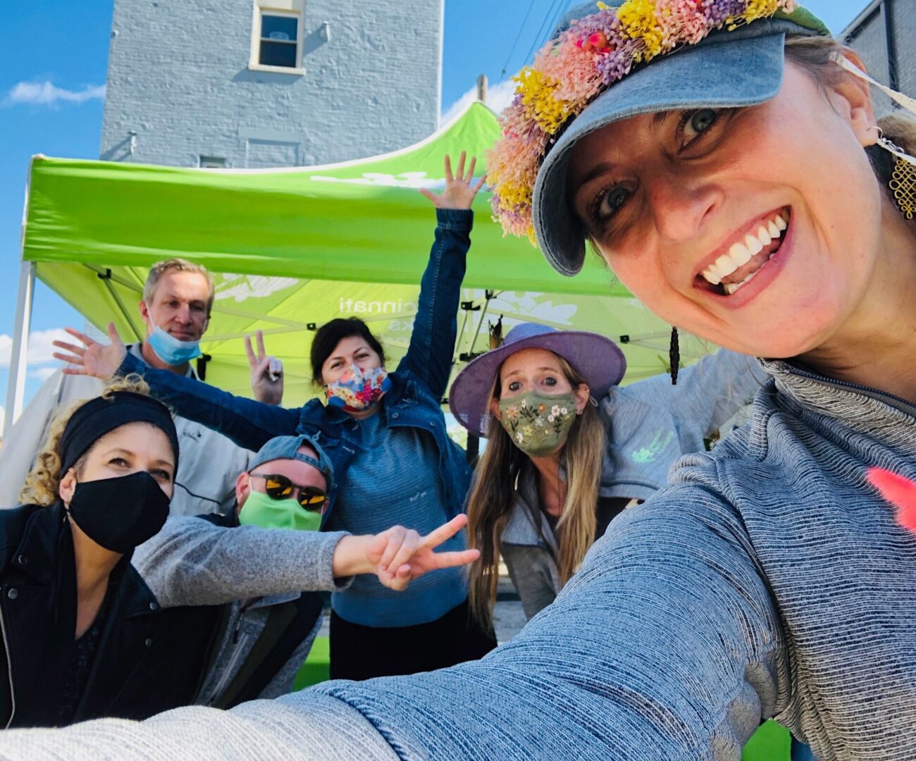 Cincinnati Parks Foundation team smiling for a selfie