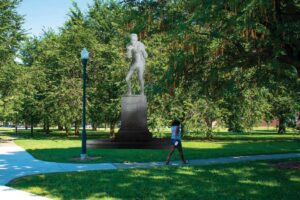 Rendering of Ezzard Charles Statue in Laurel Park