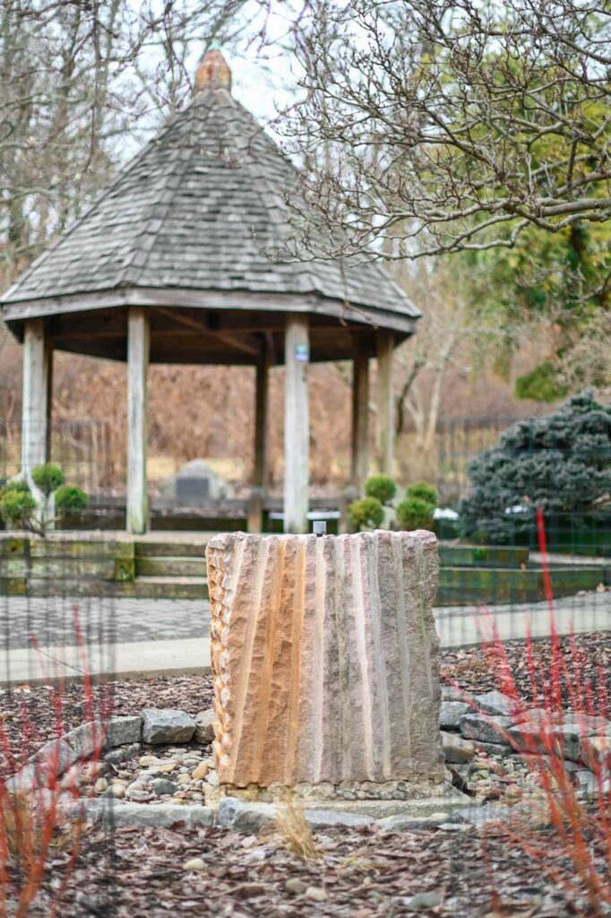 The sculpture in Eden Park Hinkle Garden