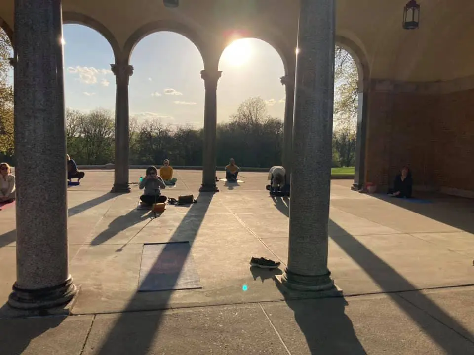 Free yoga in Mt. Echo Park