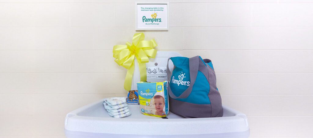 Pampers changing tables