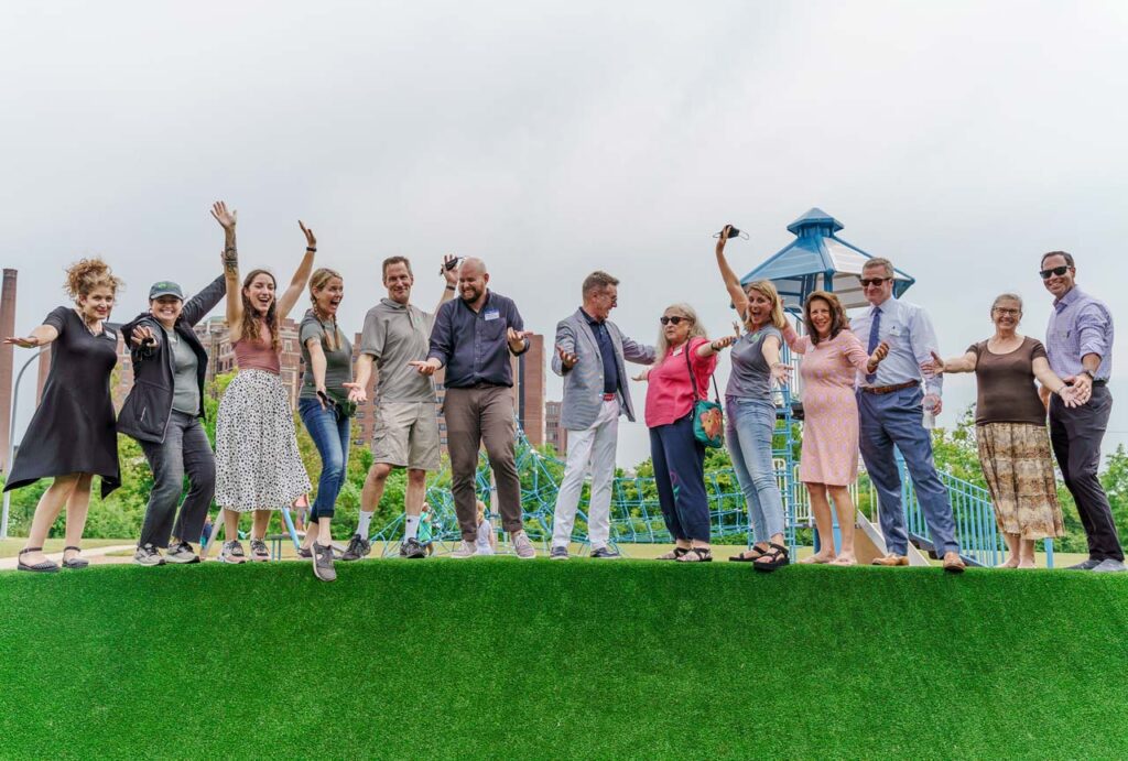 A group of people outdoors