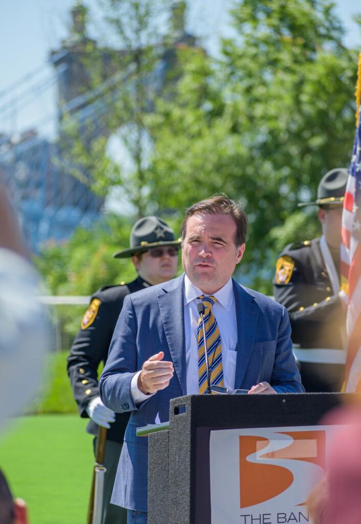 Mayor Cranley at the Smale Expansion Ribbon Cutting