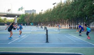 People playing Pickleball at Sawyer Point