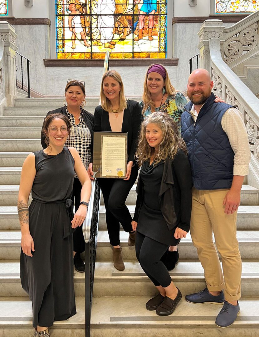 Jennifer and the Foundation team in City Hall