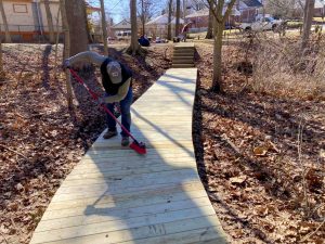 Completed new boardwalk in Kennedy Heights Park