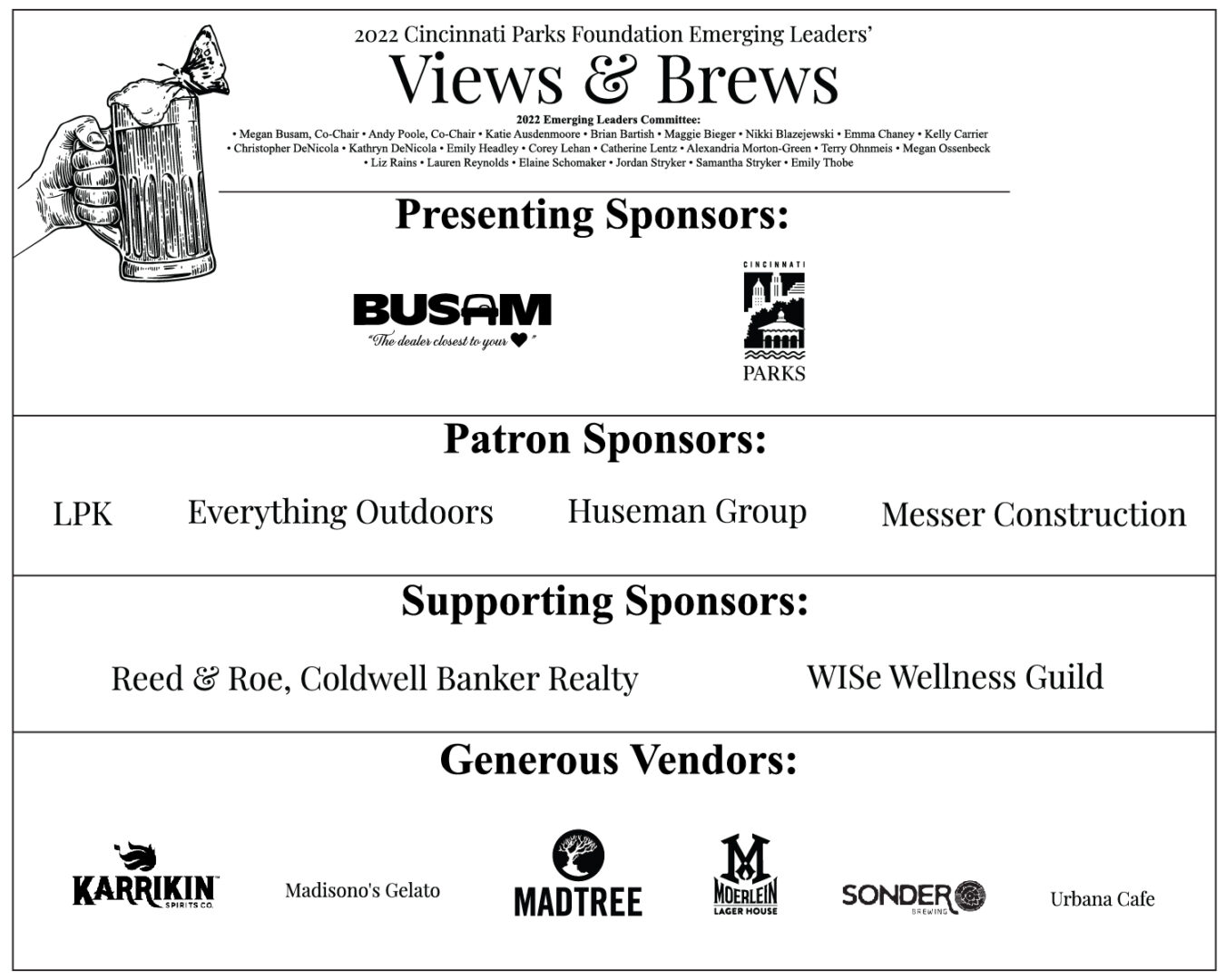 Sponsors for Views and Brews 2022