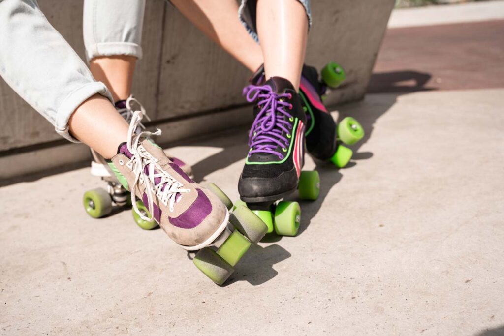 Two pairs of roller skates
