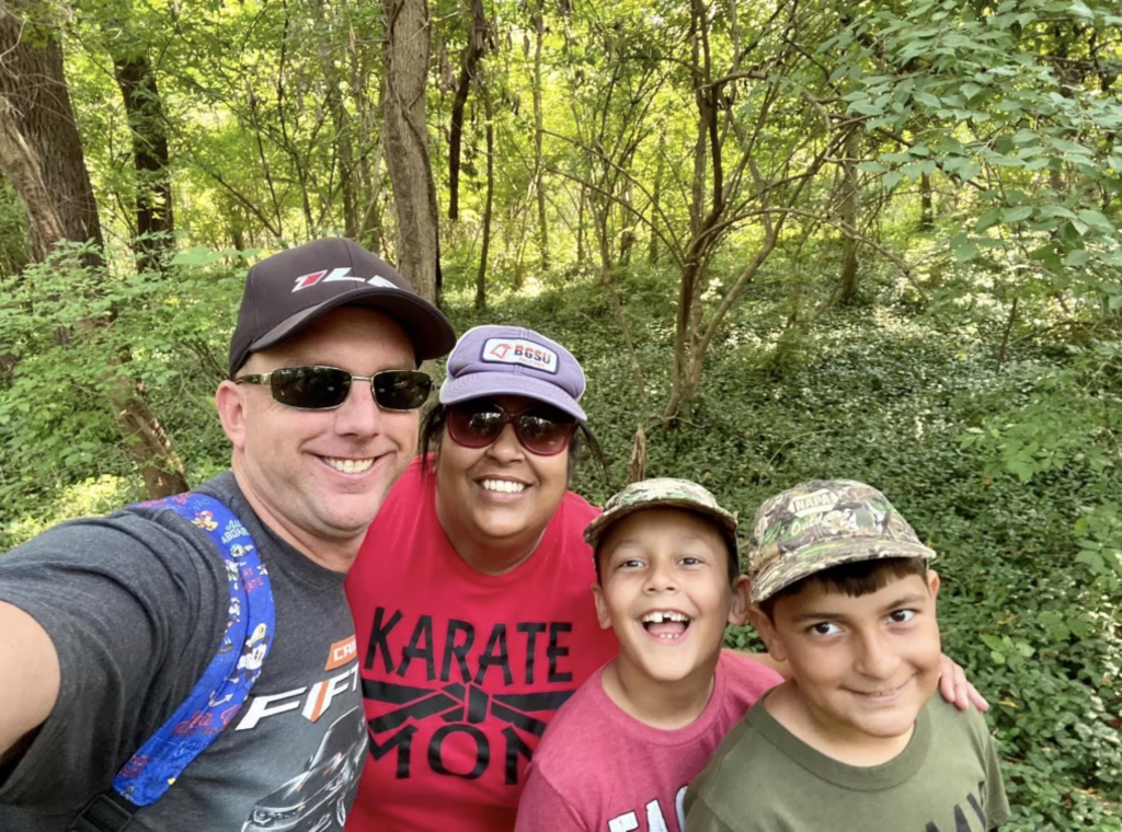 Lindsey Wilhelm and her family exploring one of their favorite Cincinnati Parks.